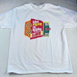 Rare VTG The Price Is Right Live The Big Wheel Spin T Shirt 90s 2000s White XL